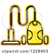Clipart Of A Yellow Canister Vacuum Icon Royalty Free Vector Illustration by Lal Perera