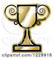 Clipart Of A Golden Trophy Cup Icon Royalty Free Vector Illustration by Lal Perera