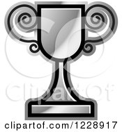 Clipart Of A Silver Trophy Cup Icon Royalty Free Vector Illustration by Lal Perera