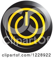 Poster, Art Print Of Black And Yellow Power Button Icon