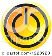 Poster, Art Print Of Yellow And Orange Power Button Icon