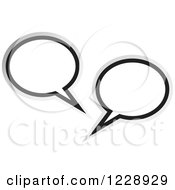 Poster, Art Print Of Black And White And Silver Speech Bubble Live Chat Icon