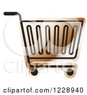 Poster, Art Print Of Brown Shopping Cart Icon