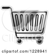 Poster, Art Print Of Silver Shopping Cart Icon