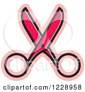 Clipart Of A Red Scissors Icon Royalty Free Vector Illustration