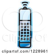 Clipart Of A Blue Remote Control Icon Royalty Free Vector Illustration