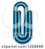 Poster, Art Print Of Blue Paperclip Attachment Icon