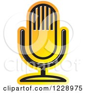 Poster, Art Print Of Yellow And Orange Desk Microphone Icon