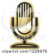 Poster, Art Print Of Gold Desk Microphone Icon