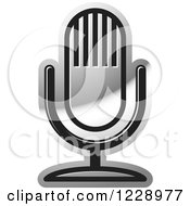 Poster, Art Print Of Silver Desk Microphone Icon