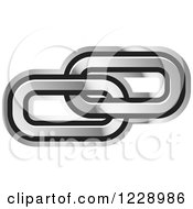 Clipart Of A Silver Link Icon Royalty Free Vector Illustration by Lal Perera