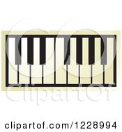 Clipart Of A Gold Piano Keyboard Icon Royalty Free Vector Illustration by Lal Perera