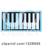 Poster, Art Print Of Blue Piano Keyboard Icon