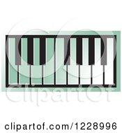 Clipart Of A Green Piano Keyboard Icon Royalty Free Vector Illustration by Lal Perera