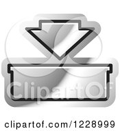 Clipart Of A Silver In Or Download Icon Royalty Free Vector Illustration