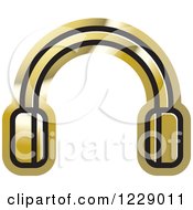 Poster, Art Print Of Gold Headphones Icon