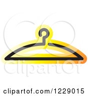 Clipart Of A Yellow Clothes Hanger Icon Royalty Free Vector Illustration by Lal Perera