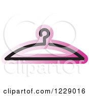 Clipart Of A Pink Clothes Hanger Icon Royalty Free Vector Illustration by Lal Perera