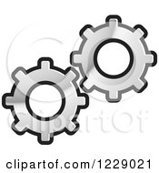 Poster, Art Print Of Silver Gear Cog Icon