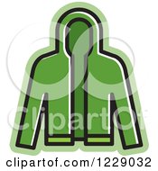 Clipart Of A Green Jacket Icon Royalty Free Vector Illustration