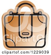 Poster, Art Print Of Brown Briefcase Bag Icon