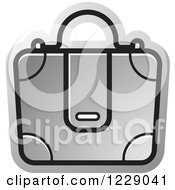 Poster, Art Print Of Silver Briefcase Bag Icon