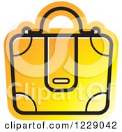 Poster, Art Print Of Yellow And Orange Briefcase Bag Icon