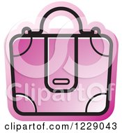 Poster, Art Print Of Pink Briefcase Bag Icon