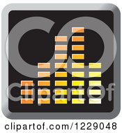Poster, Art Print Of Yellow And Orange Music Equalizer Icon