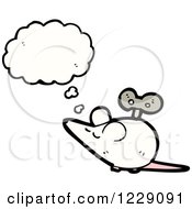 Clipart Of A Thinking Wind Up Mouse Royalty Free Vector Illustration by lineartestpilot