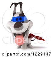 Clipart Of A 3d Super Jack Russell Terrier Dog Royalty Free Illustration