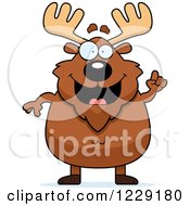 Poster, Art Print Of Chubby Moose With An Idea