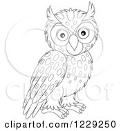 Poster, Art Print Of Outlined Cute Owl With Spots
