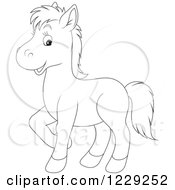 Poster, Art Print Of Outlined Cute Pony