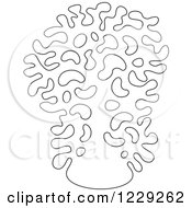 Clipart Of An Outlined Coral Royalty Free Vector Illustration