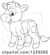 Poster, Art Print Of Outlined Cute Cow