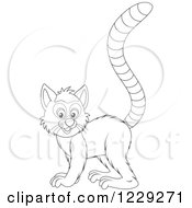 Poster, Art Print Of Outlined Cute Lemur