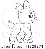 Poster, Art Print Of Outlined Cute Goat