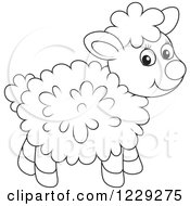 Poster, Art Print Of Outlined Cute Lamb