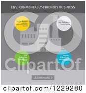 Poster, Art Print Of Factory And Environmentally Friendly Business Bubbles