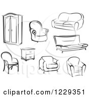 Poster, Art Print Of Black And White Furniture