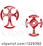 Clipart Of Red Crosses Royalty Free Vector Illustration
