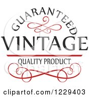 Vintage Premium Quality Guarantee Label 6