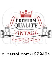 Clipart Of A Vintage Premium Quality Guarantee Label 4 Royalty Free Vector Illustration