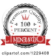 Vintage Premium Quality Guarantee Label 2
