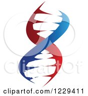 Clipart Of A Dna Double Helix Cloning Strand 9 Royalty Free Vector Illustration