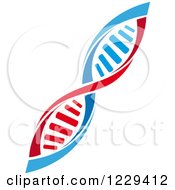 Clipart Of A Dna Double Helix Cloning Strand 7 Royalty Free Vector Illustration