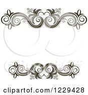 Clipart Of A Dark Brown Ornate Frame 3 Royalty Free Vector Illustration