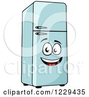Poster, Art Print Of Happy Retro Refrigerator