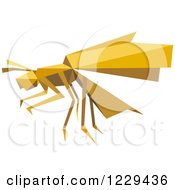 Poster, Art Print Of Yellow Origami Paper Wasp
